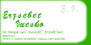 erzsebet vucsko business card